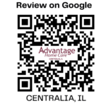 Write a Google review on Advantage Home Care Centralia, IL office